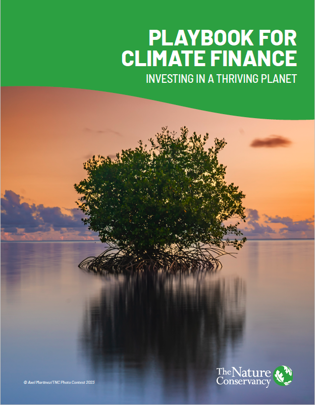 Cover of the Playbook for Climate Finance.